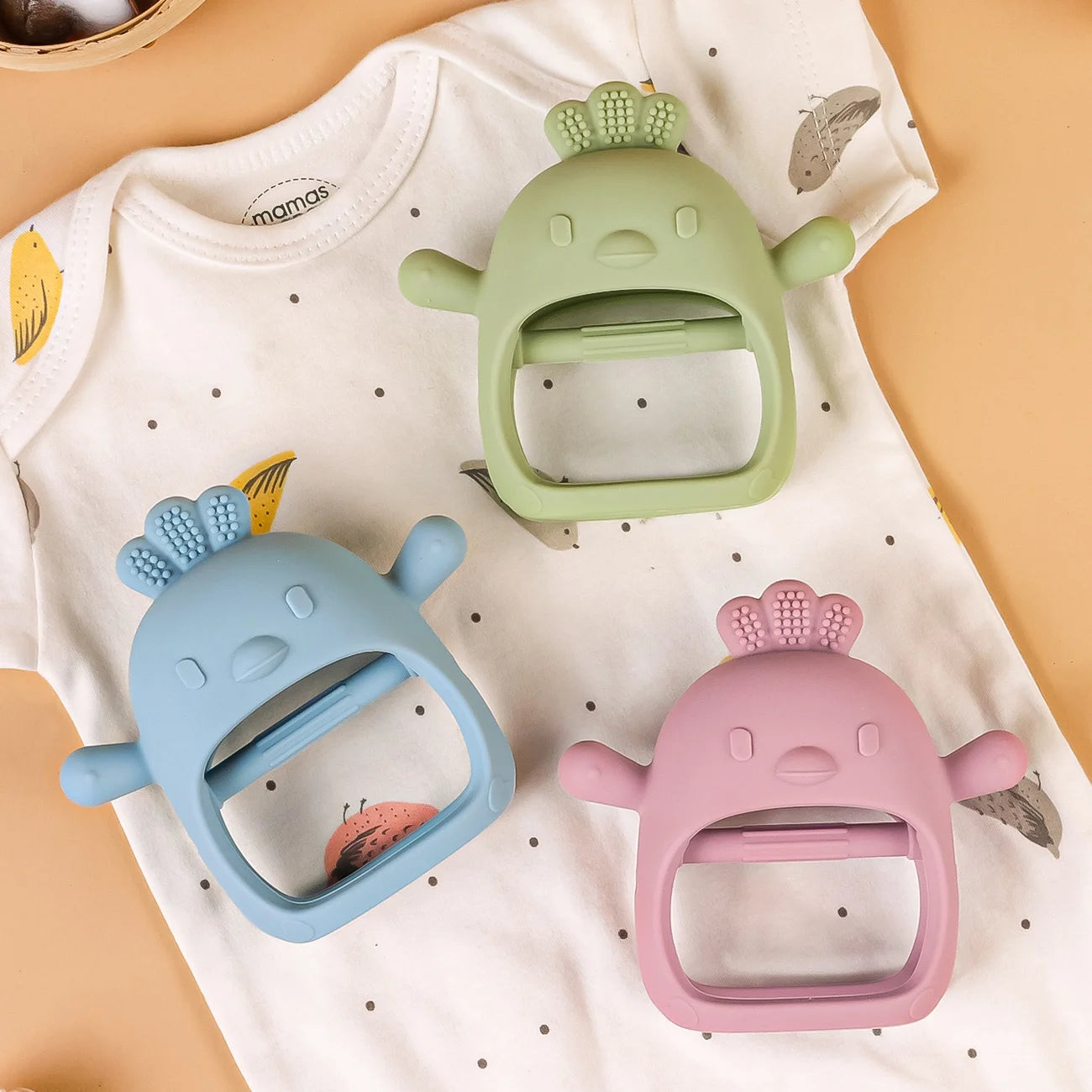 Gentle Silicone Baby Teether Gloves