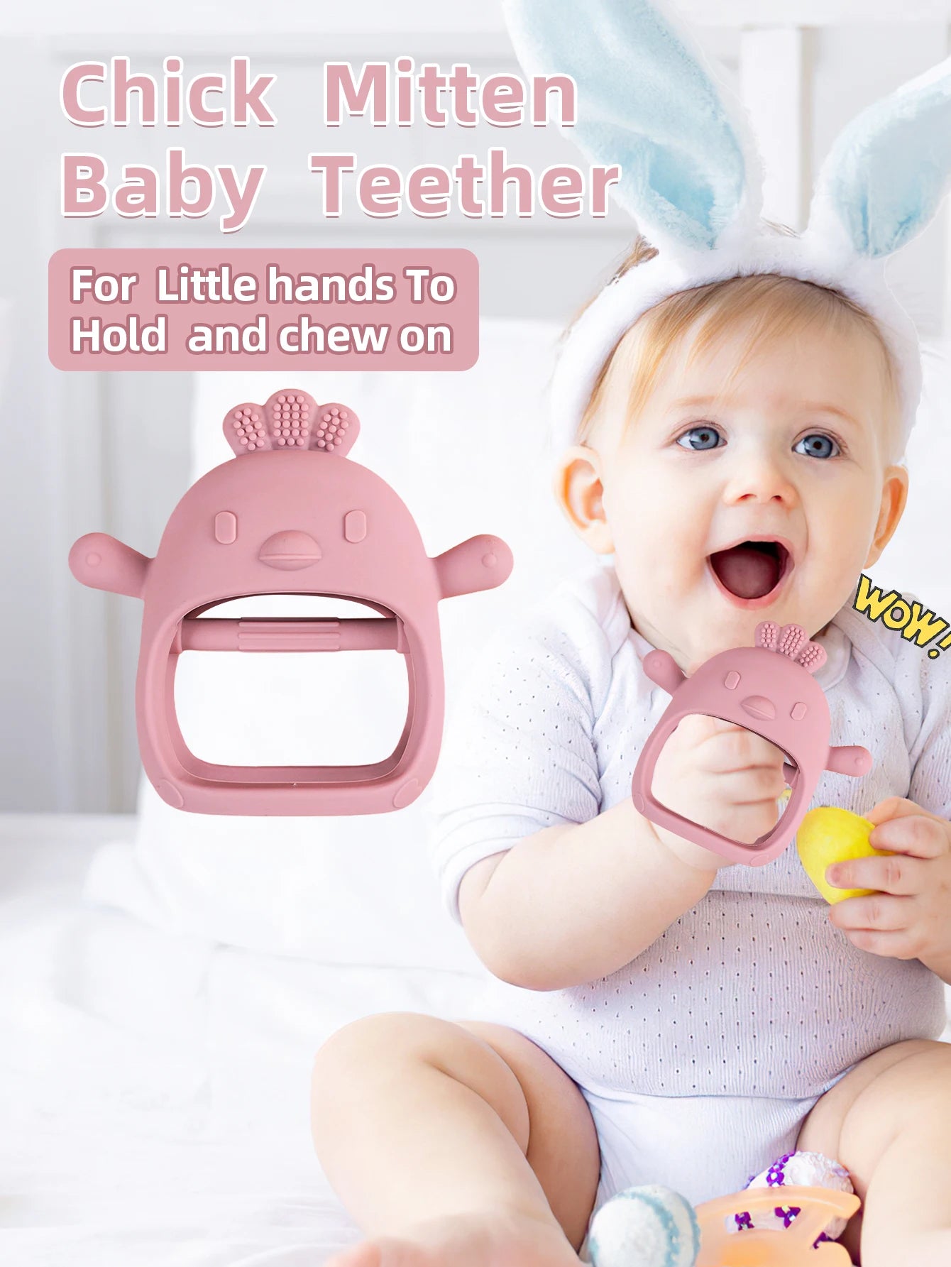 Gentle Silicone Baby Teether Gloves